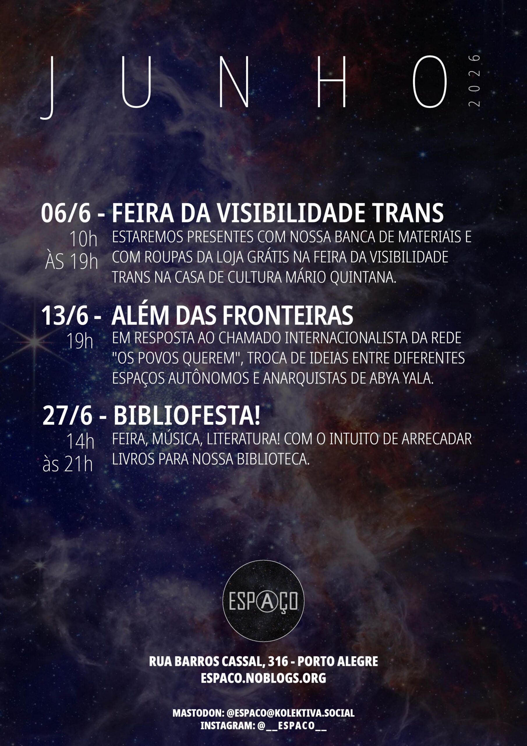 Programação de Junho 2026