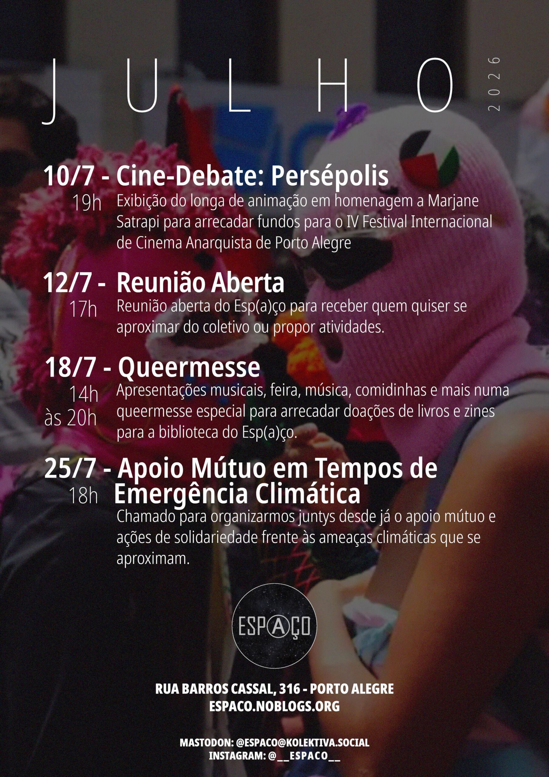 Programação de Julho